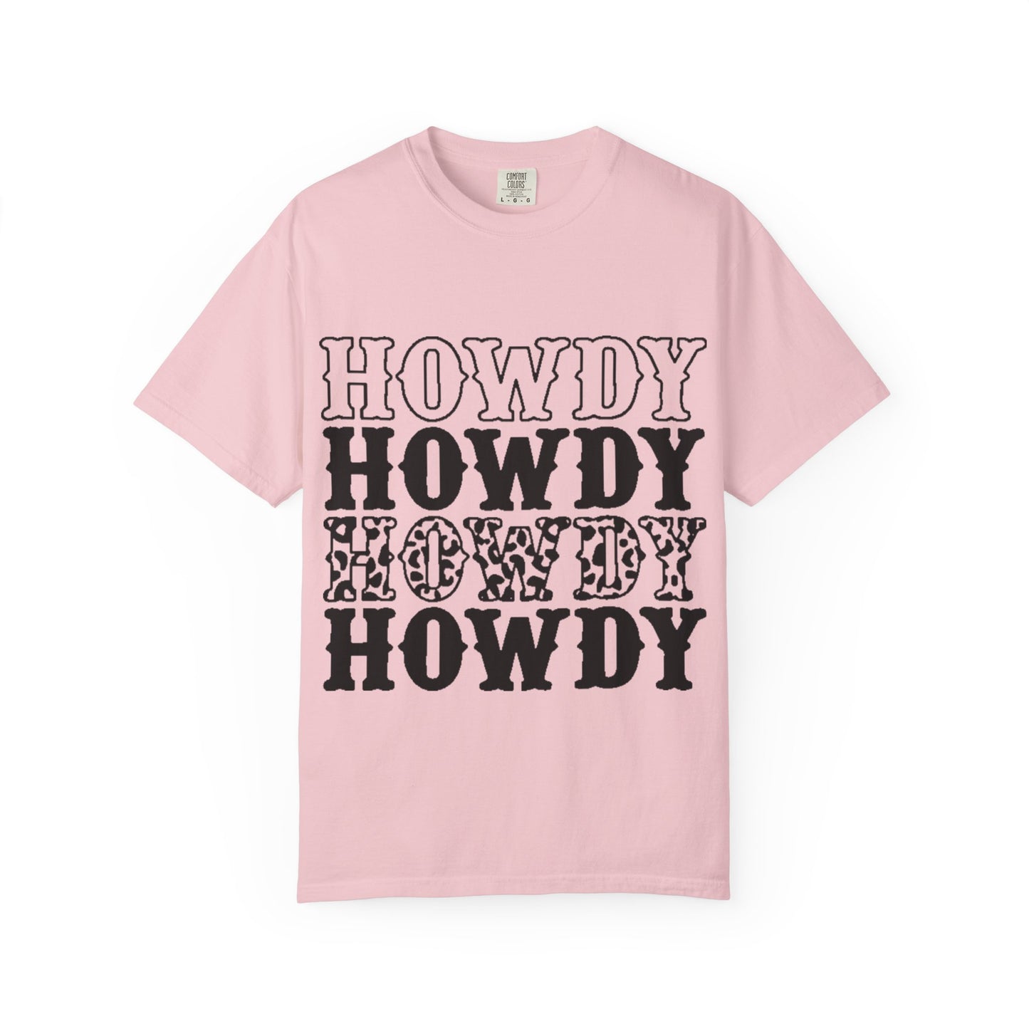 Howdy Repeat Tee — Vintage Western Lettering T-Shirt