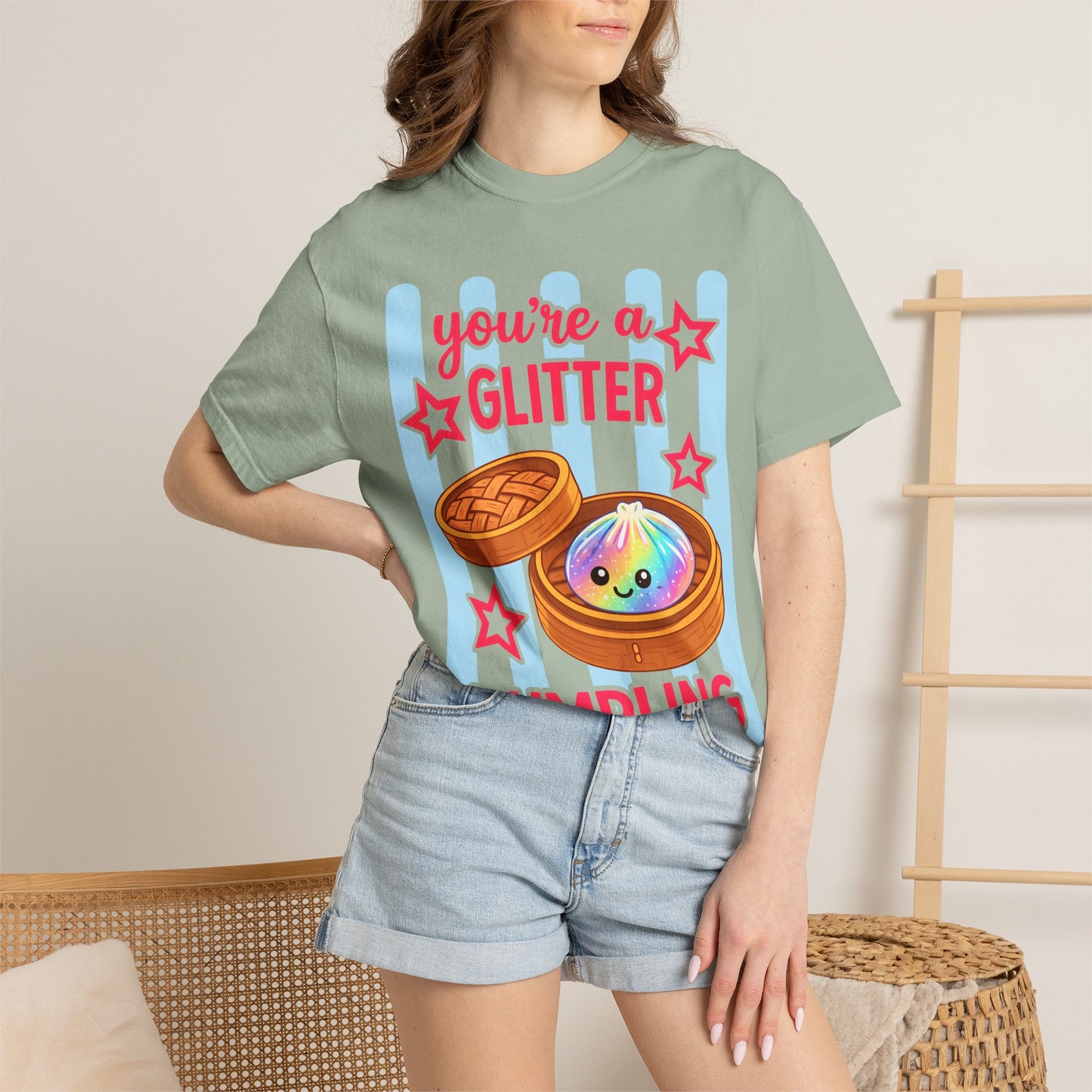 Glitter Dumpling T-Shirt — "You're a Glitter Dumpling" Cute Kawaii Graphic Tee