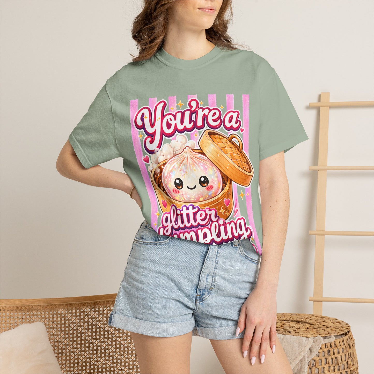 Glitter Dumpling T-Shirt — Cute Kawaii "You’re a Glitter Dumpling" Graphic Tee