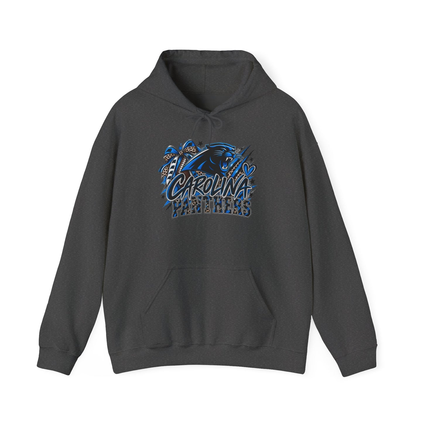 Carolina Panthers Graphic Hoodie – Blue & Black Retro Team Logo