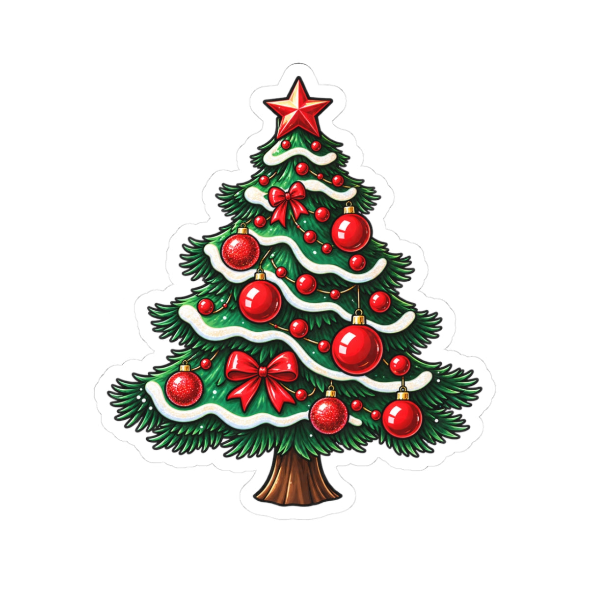 Classic Christmas Tree Sticker