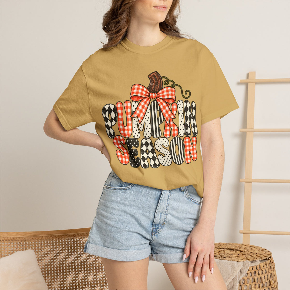 Pumpkin Season T-Shirt — Plaid & Patchwork Fall Tee