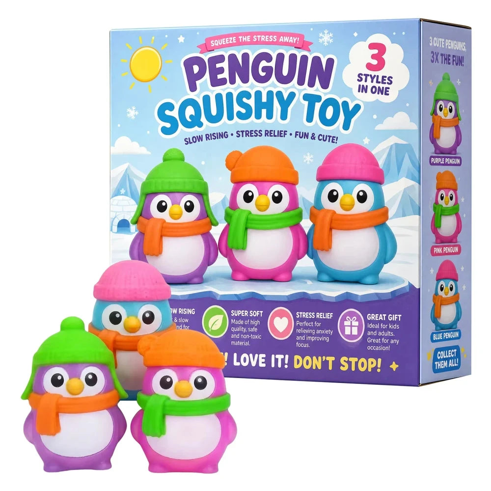 Glow In Dark Penguin Fidget Toy