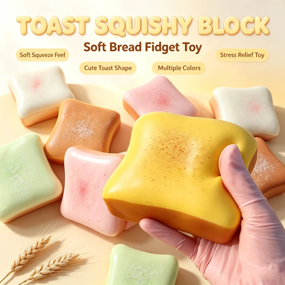 Squishy Toast Stress Relief Toy