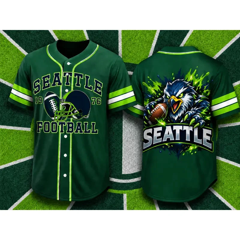 Football Team Fan Baseball Jersey