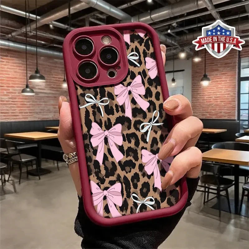 Leopard Bow Aesthetic Smartphone Case