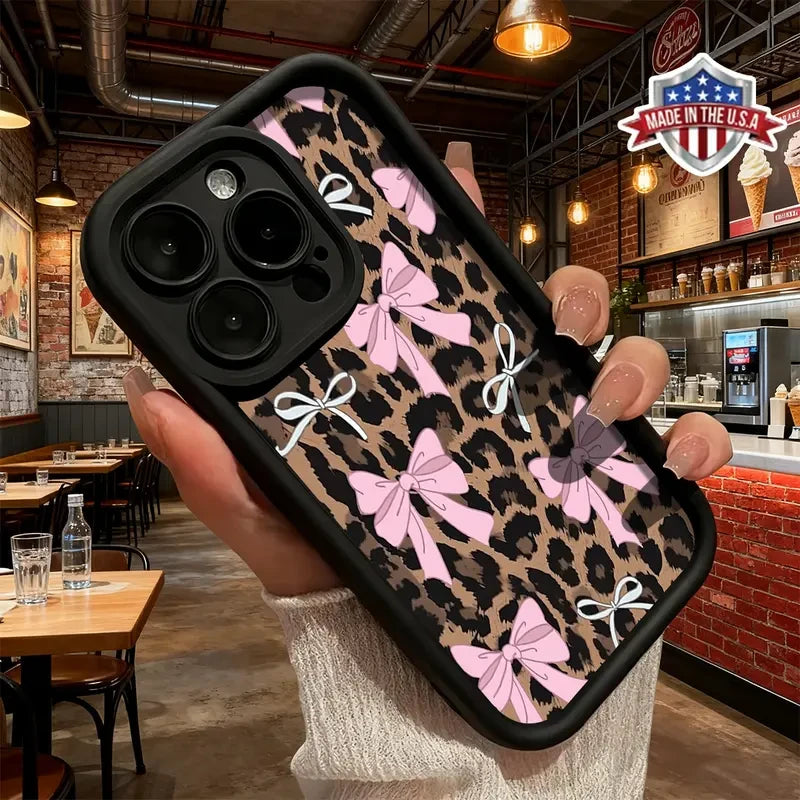 Leopard Bow Aesthetic Smartphone Case