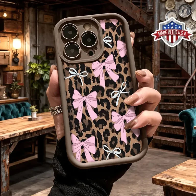 Leopard Bow Aesthetic Smartphone Case