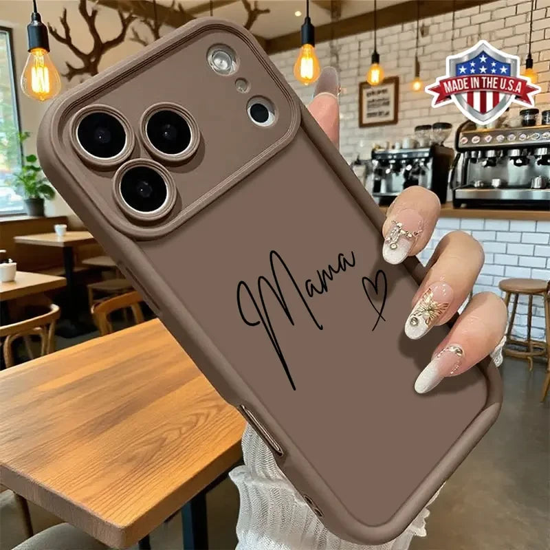 Minimalist Mama Script iPhone Case