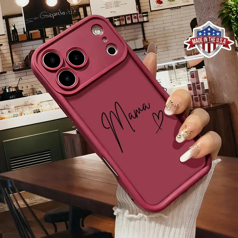 Minimalist Mama Script iPhone Case