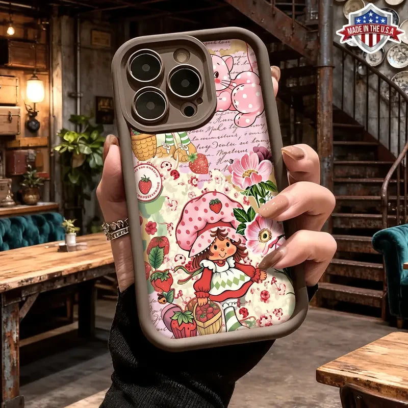 Strawberry Floral TPU Phone Case