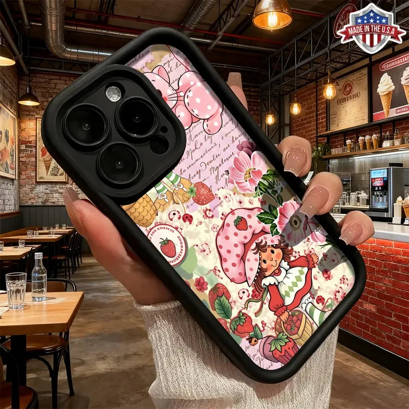 Strawberry Floral TPU Phone Case