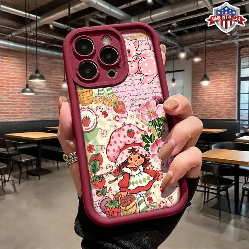 Strawberry Floral TPU Phone Case