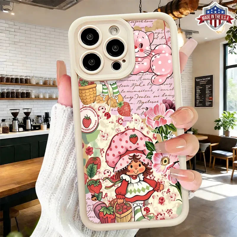 Strawberry Floral TPU Phone Case