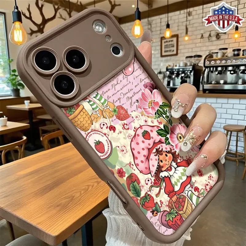 Strawberry Floral TPU Phone Case