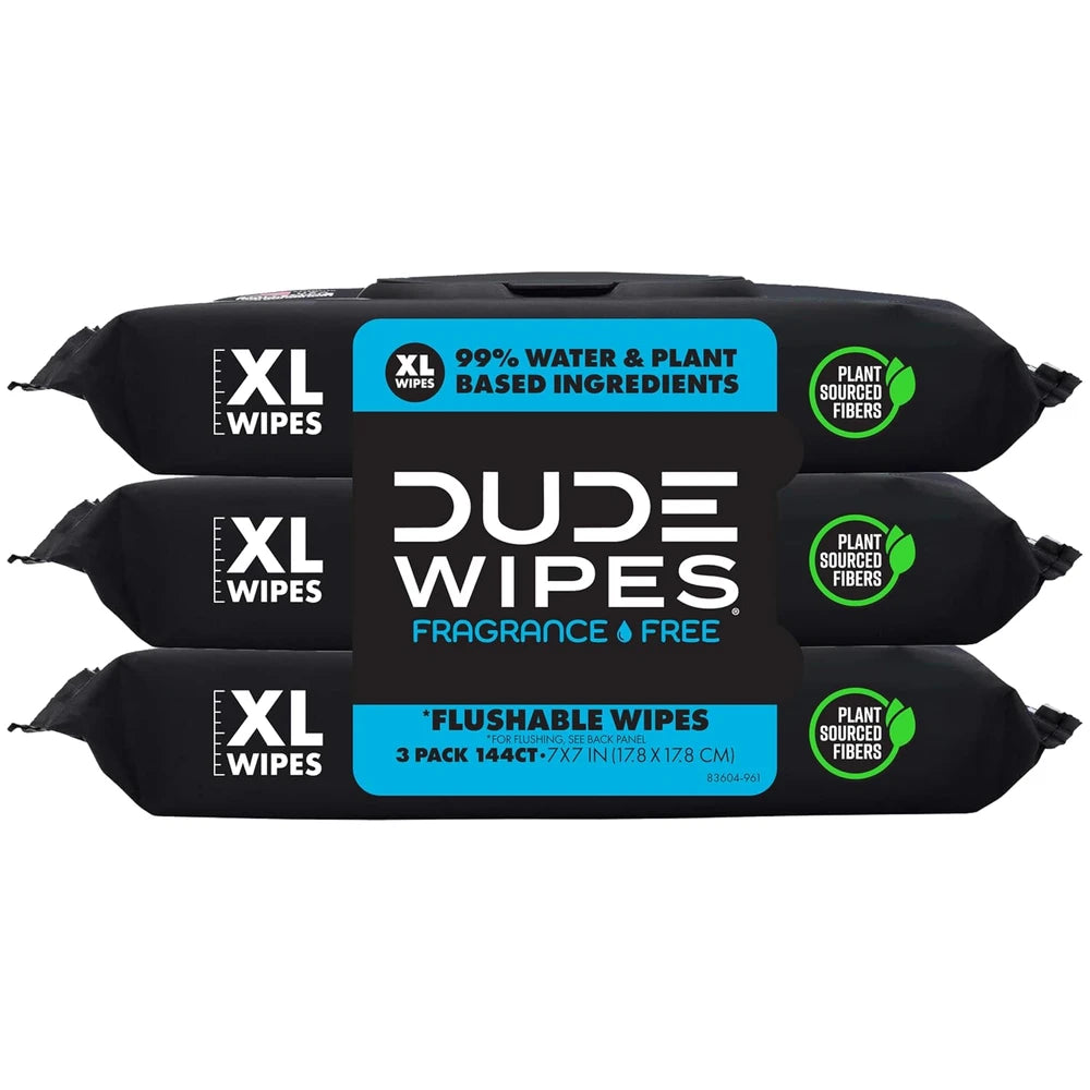 DUDE Wipes Unscented Adult Flushable Wipes