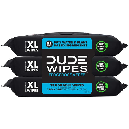 DUDE Wipes Unscented Adult Flushable Wipes