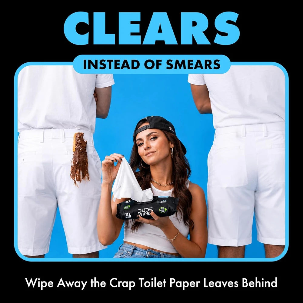 DUDE Wipes Unscented Adult Flushable Wipes