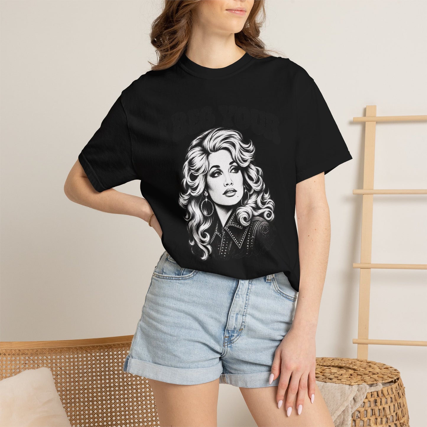 “I Beg Your” Retro Glam Portrait Tee