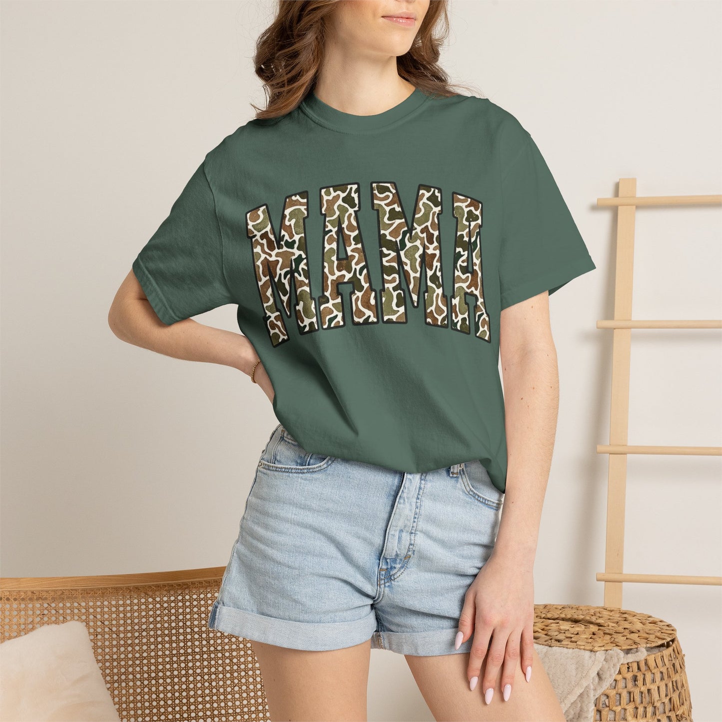Mama Camo T-Shirt — Women's 'MAMA' Camo Print Tee, Mother's Day Gift