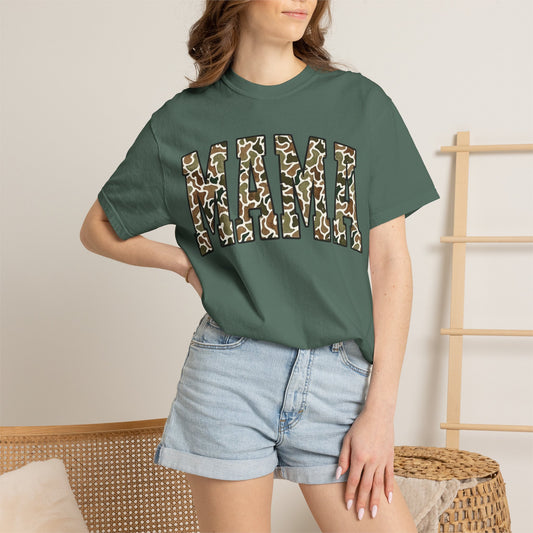 Mama Camo T-Shirt — Women's 'MAMA' Camo Print Tee, Mother's Day Gift