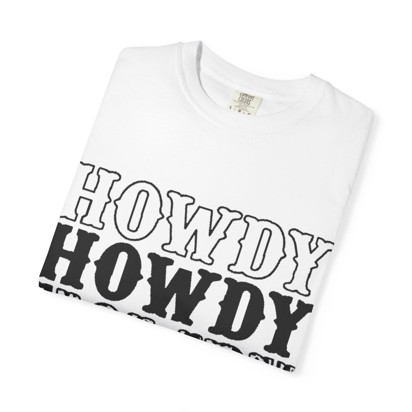 Howdy Repeat Tee — Vintage Western Lettering T-Shirt