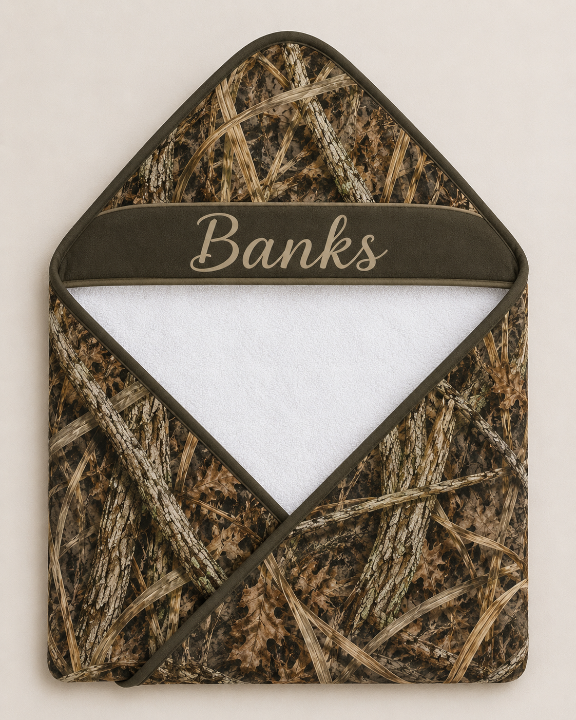 Camouflage Hooded Baby Towel — Realtree Grass Camo Infant Hooded Towel