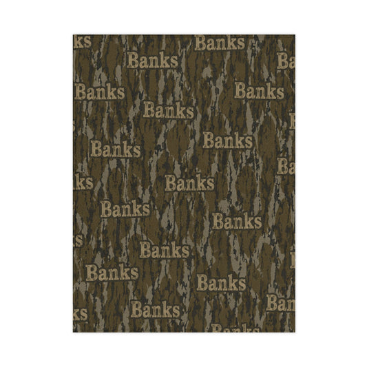 Camo Name Toddler Blanket — Personalized "Banks" Plush Baby Throw