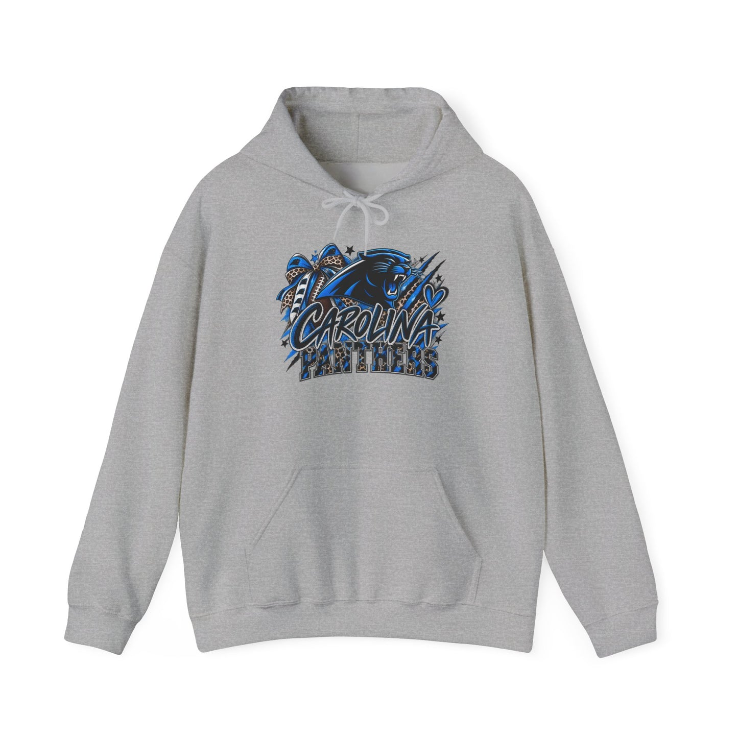 Carolina Panthers Graphic Hoodie – Blue & Black Retro Team Logo