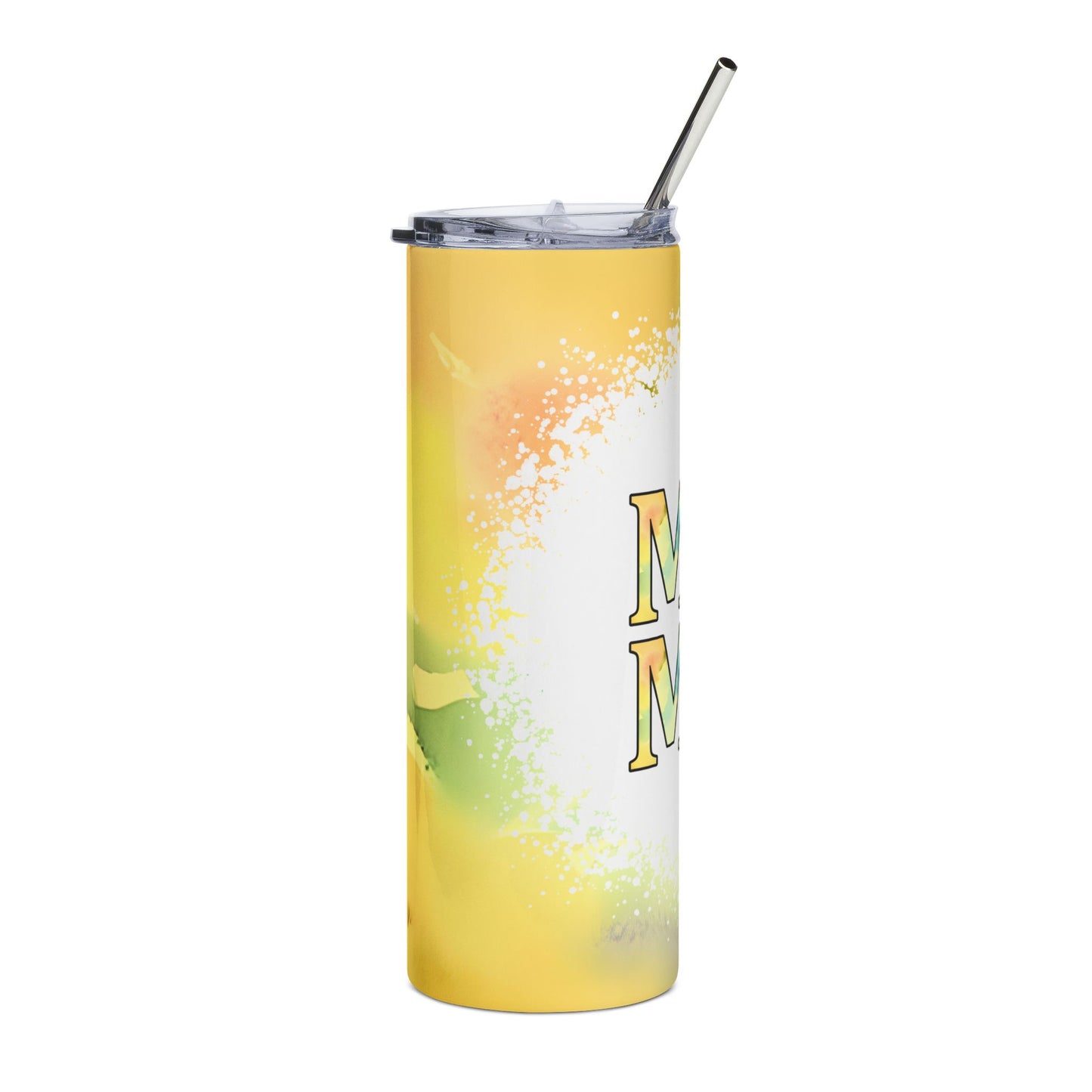 Mama Stainless Steel Tumbler – 20oz Insulated Travel Cup, Bright Yellow Mama Gift