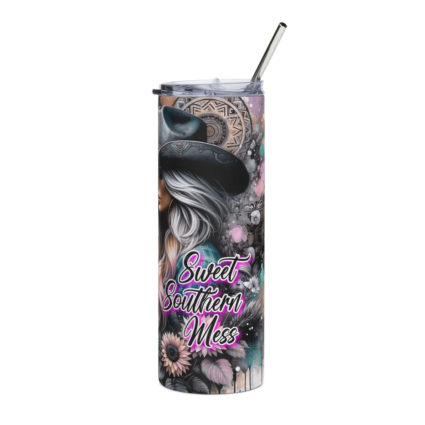 Cowgirl & Horse Stainless Steel Tumbler - 20oz Scenic Western Travel Cup