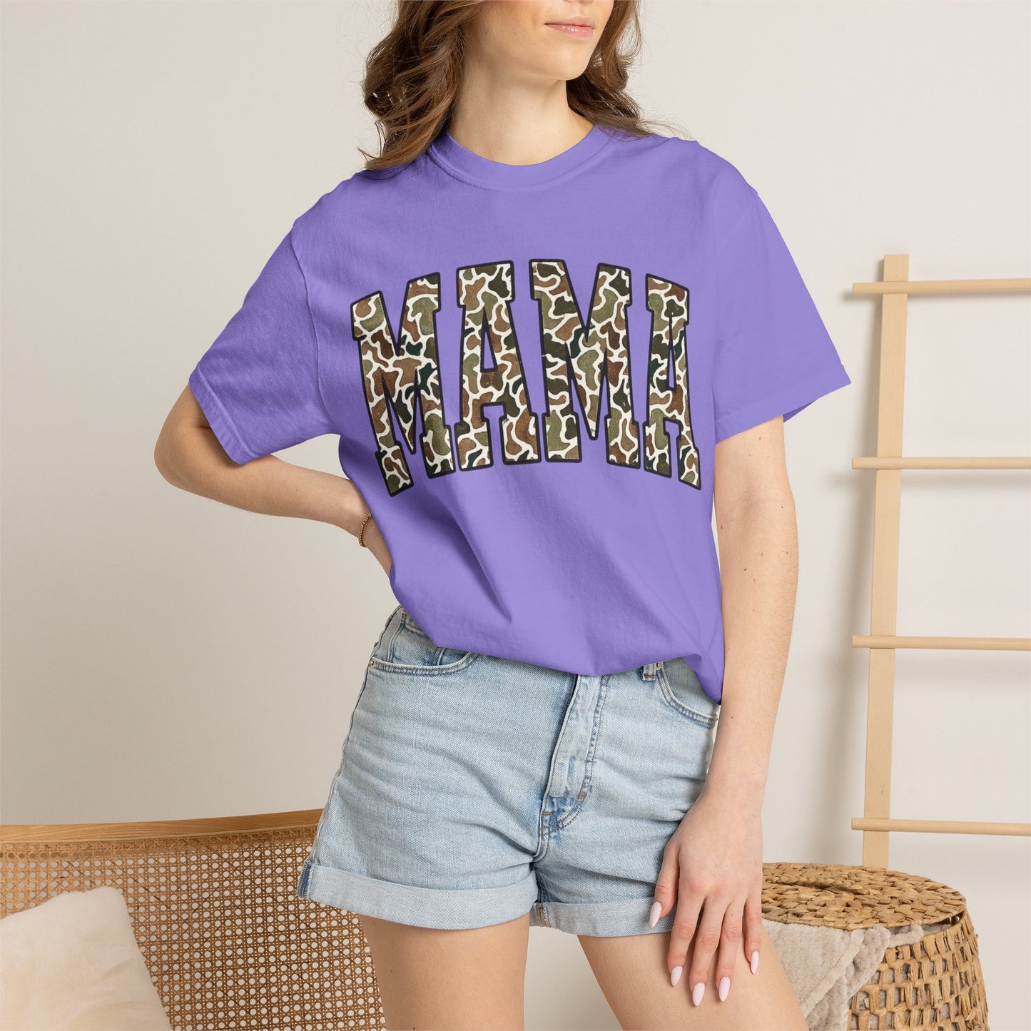 Mama Camo T-Shirt — Women's 'MAMA' Camo Print Tee, Mother's Day Gift