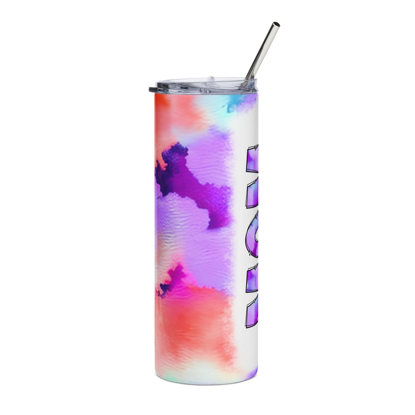 20oz Mom Stainless Steel Tumbler — Colorful Watercolor 'MOM' Travel Cup