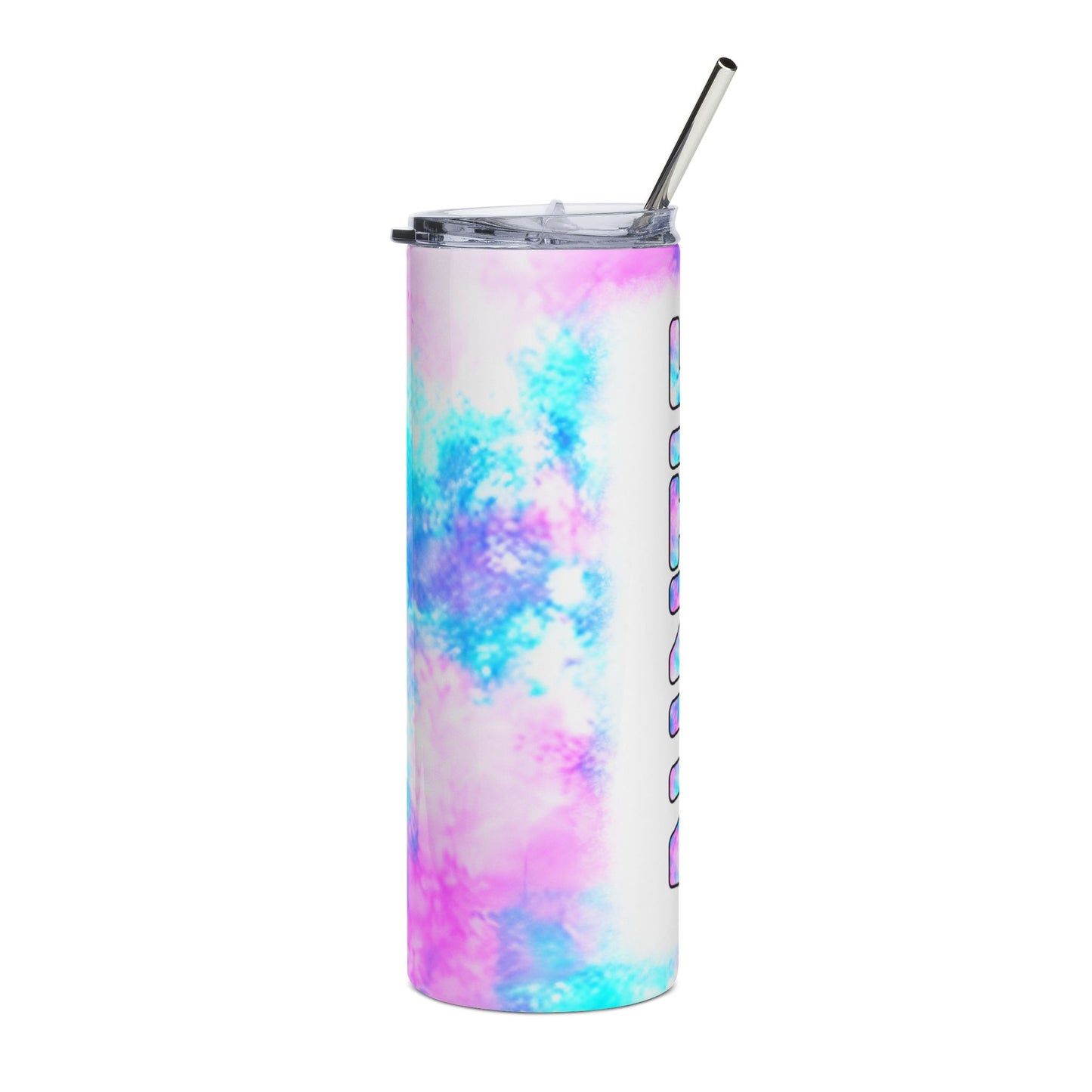 Auntie Stainless Steel Tumbler — 20oz Pastel Tie-Dye Travel Cup
