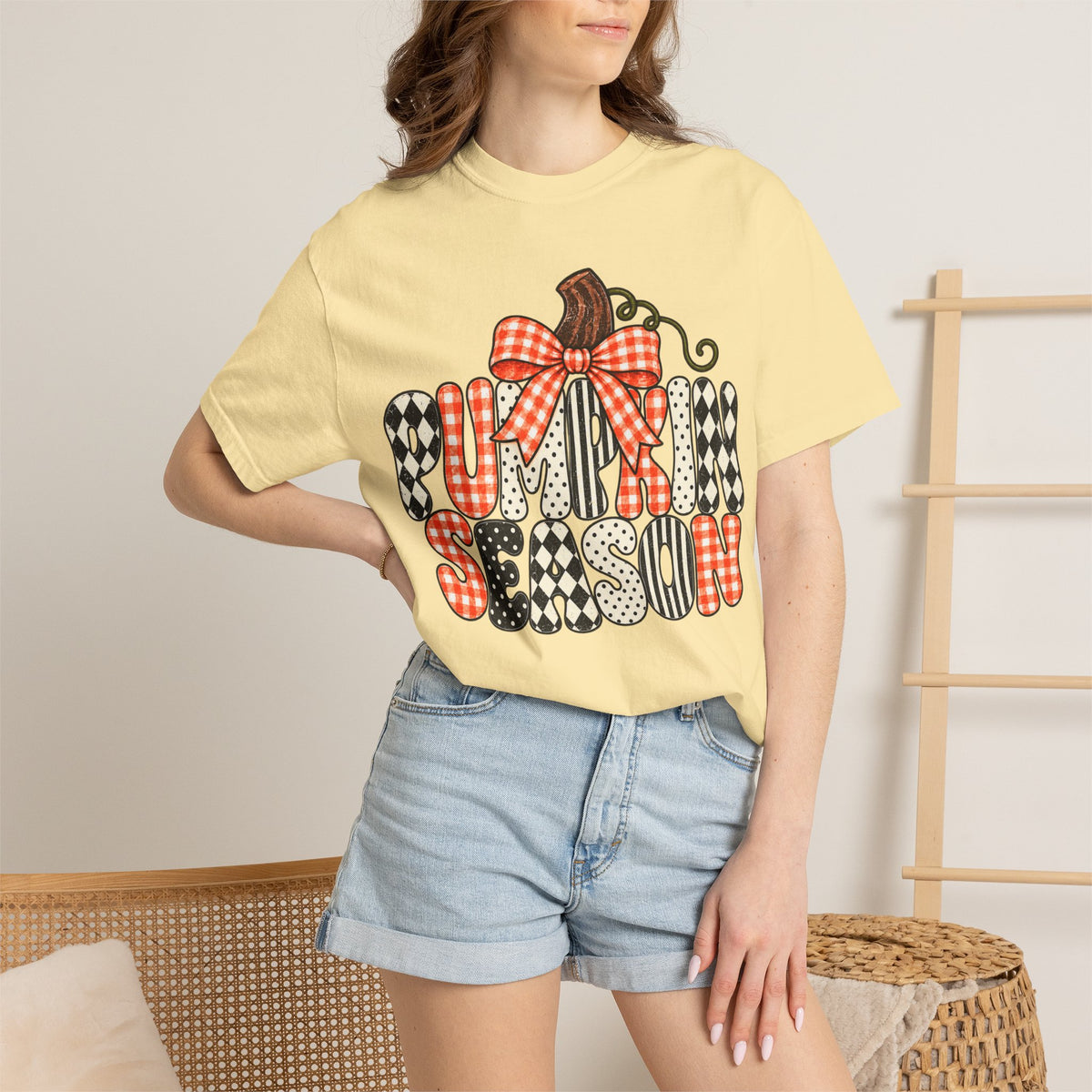Pumpkin Season T-Shirt — Plaid & Patchwork Fall Tee