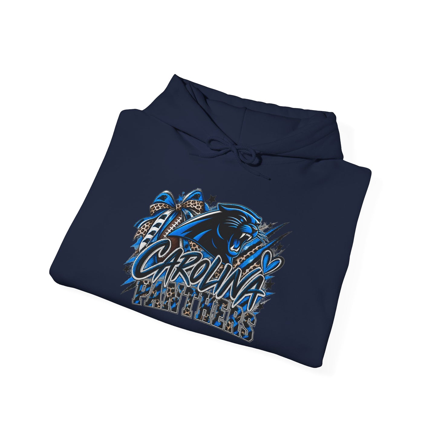 Carolina Panthers Graphic Hoodie – Blue & Black Retro Team Logo
