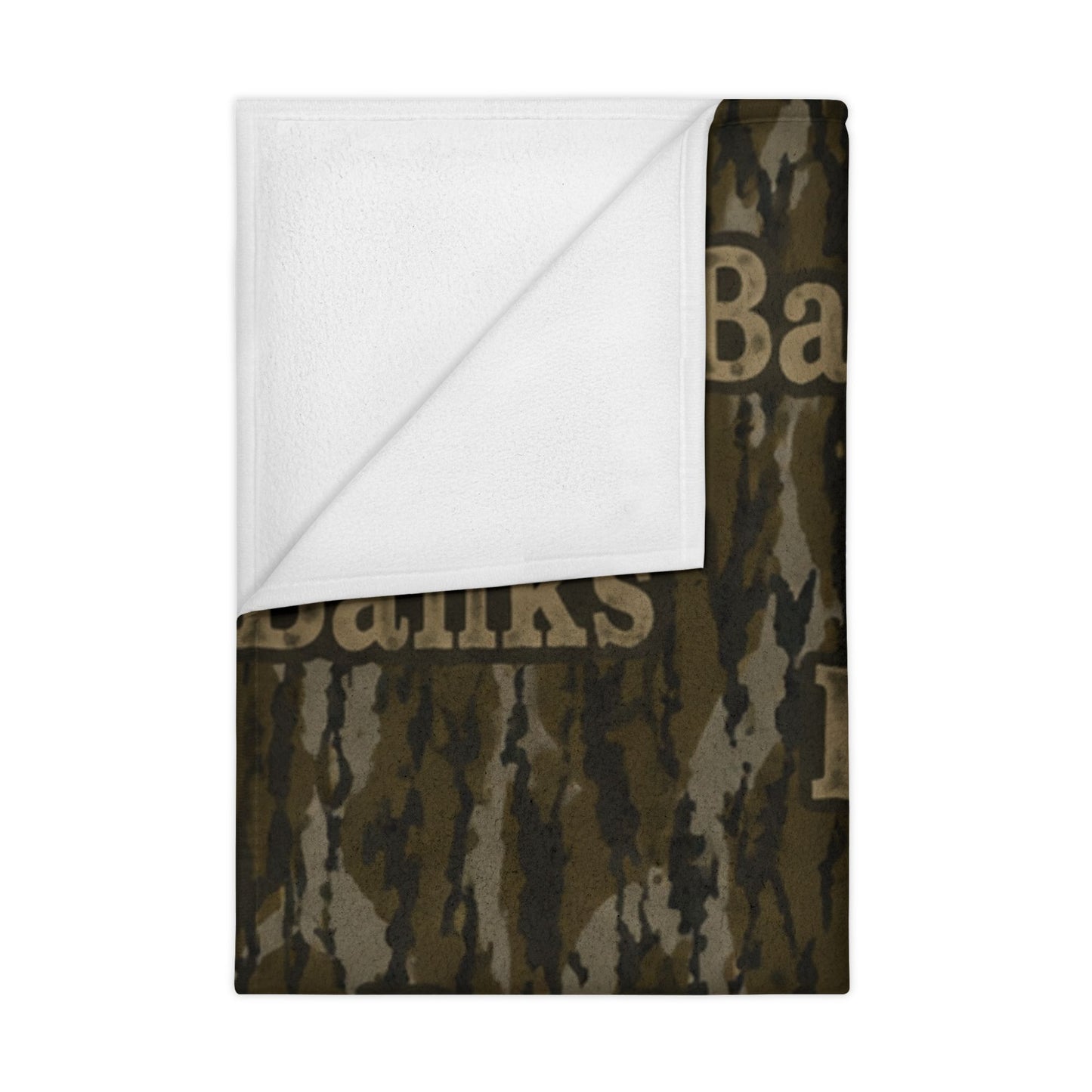Camo Name Toddler Blanket — Personalized "Banks" Plush Baby Throw