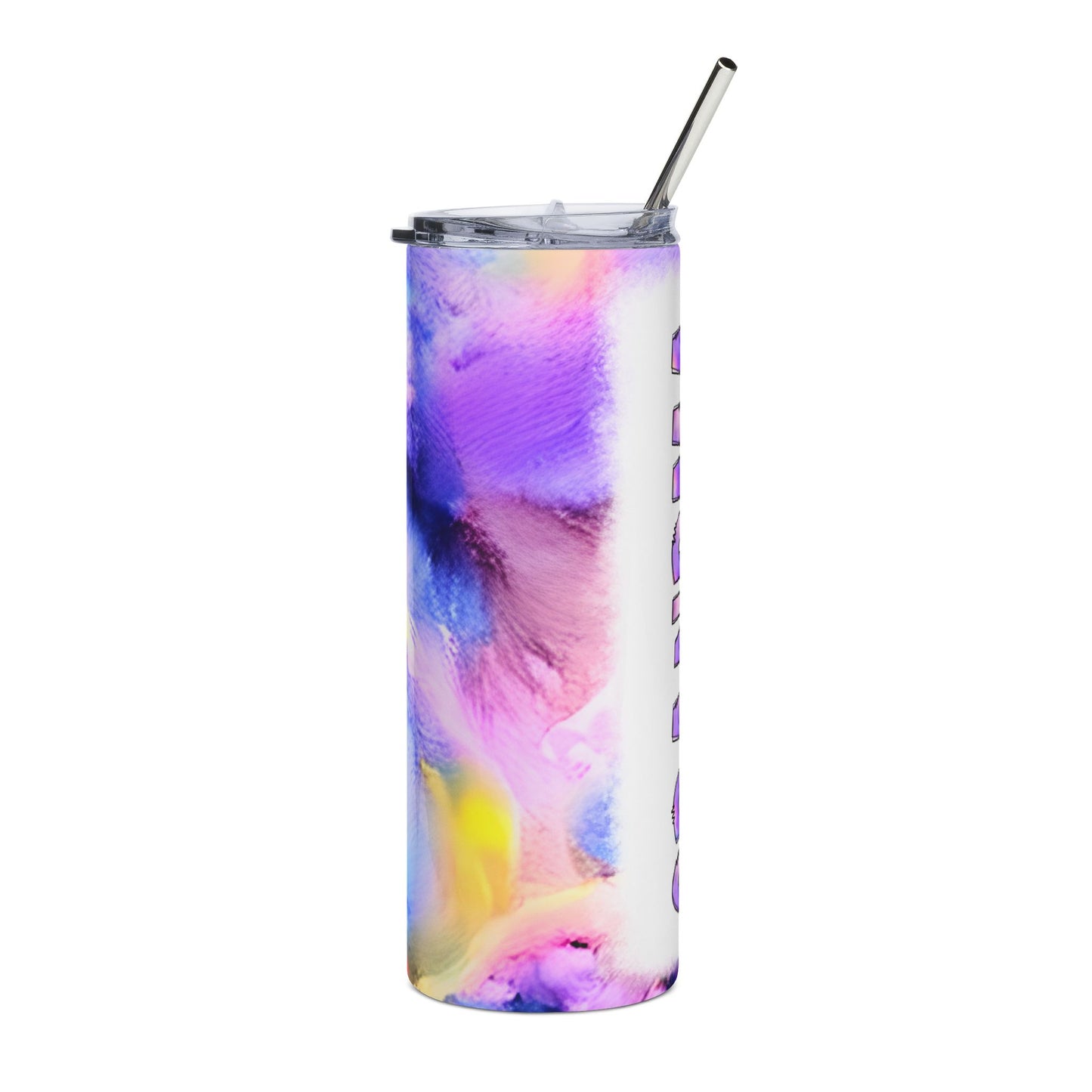 Grandma Tie-Dye 20oz Stainless Steel Tumbler — Colorful Watercolor Travel Cup
