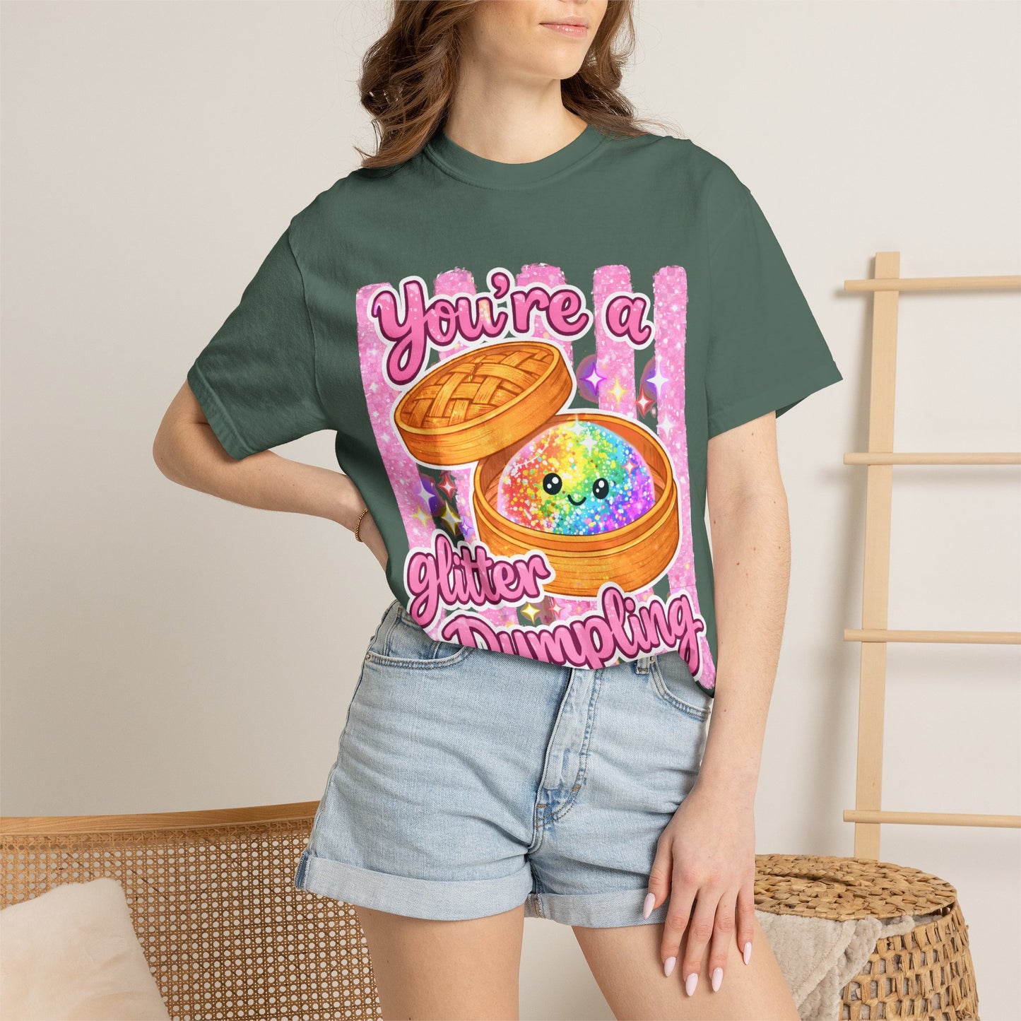 You’re a Glitter Dumpling T-Shirt — Cute Kawaii Food Graphic Tee