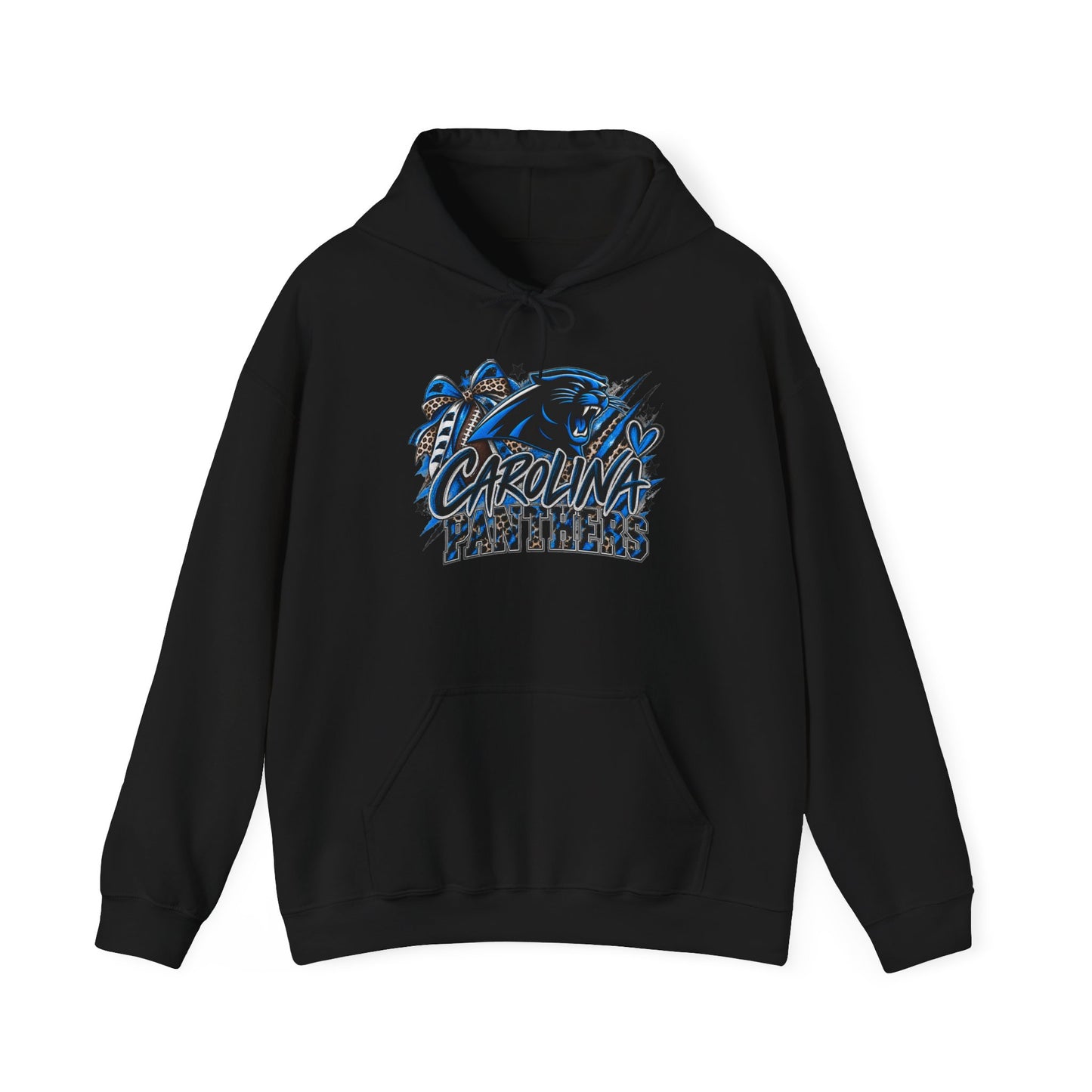Carolina Panthers Graphic Hoodie – Blue & Black Retro Team Logo