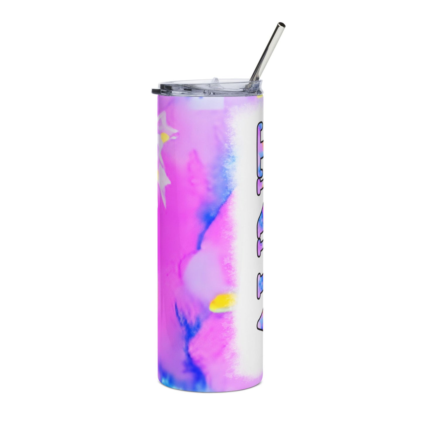 Aunt Tumbler 20oz — Pink Tie-Dye Stainless Steel Travel Cup