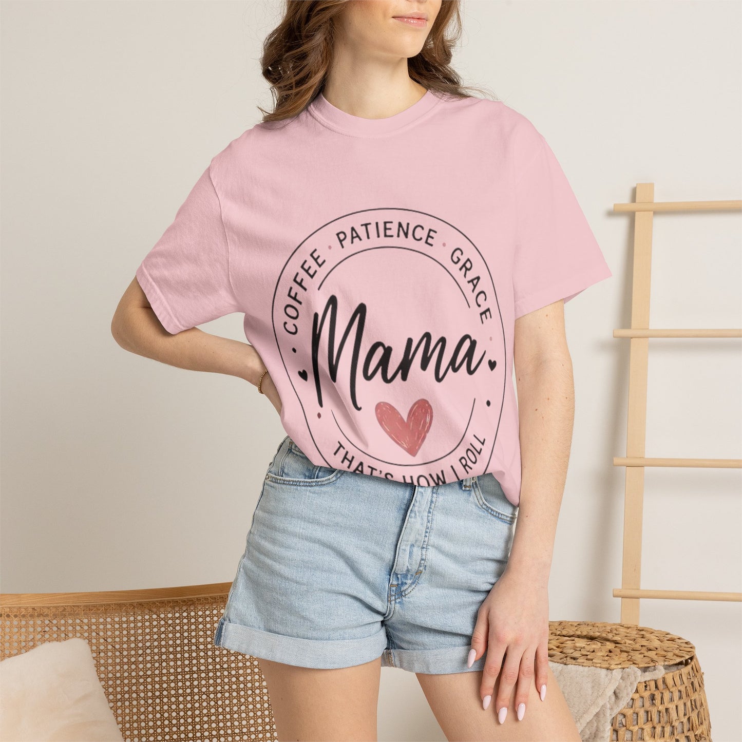 Mama Coffee Patience Grace T-Shirt — "Mama That's How I Roll" Mother's Day Tee