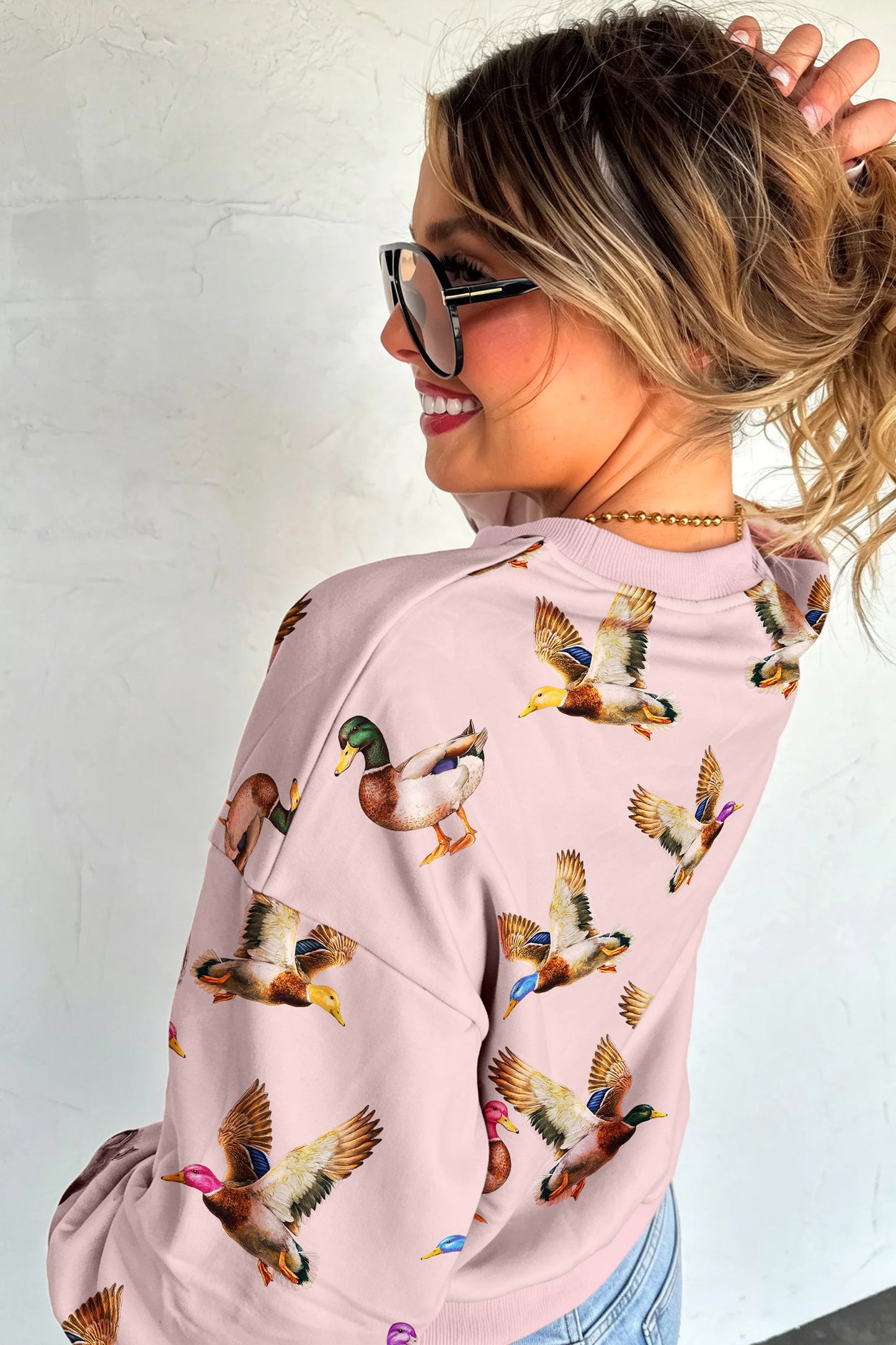 Multicolour Western Print Drop Shoulder Long Sleeve Sweatshirt