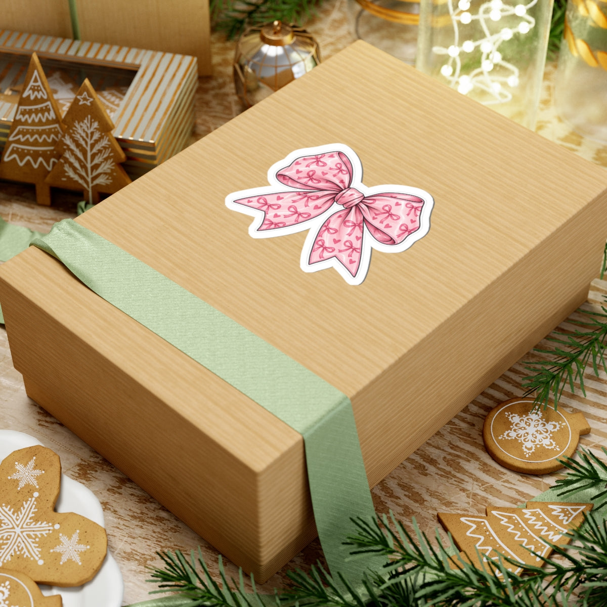 Pretty in Pink Bow Sticker