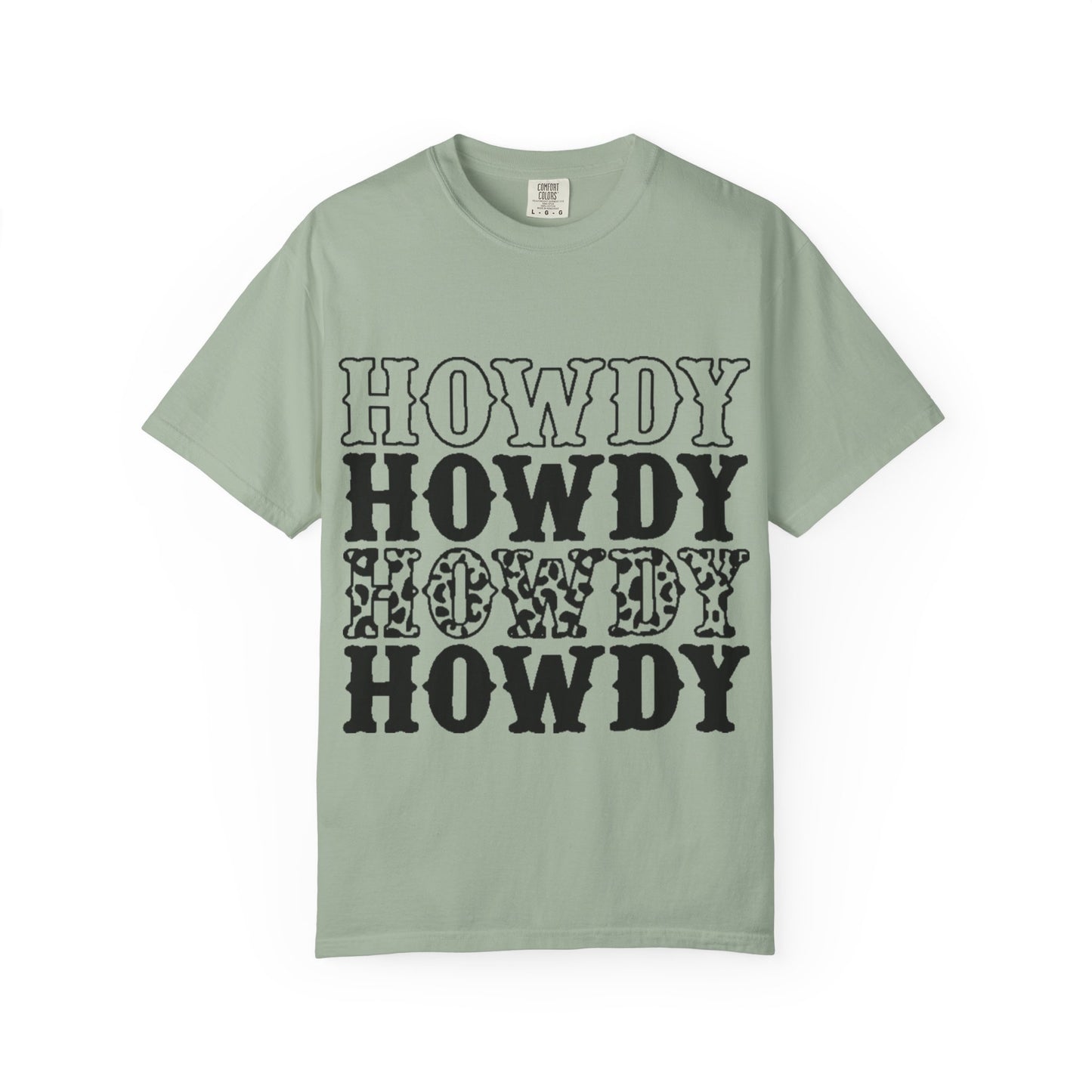 Howdy Repeat Tee — Vintage Western Lettering T-Shirt