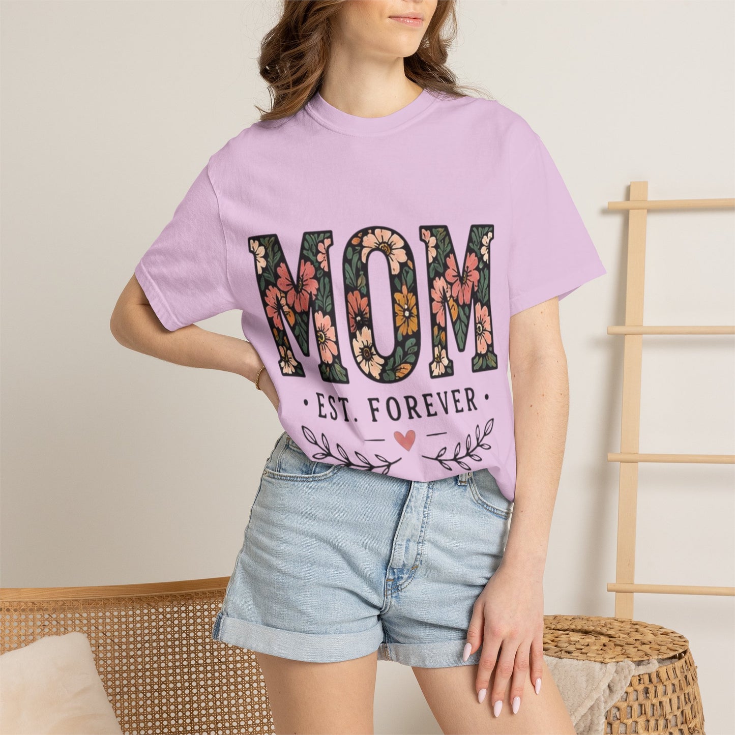 Mom Floral T-Shirt — "MOM Est. Forever" Mother's Day Tee