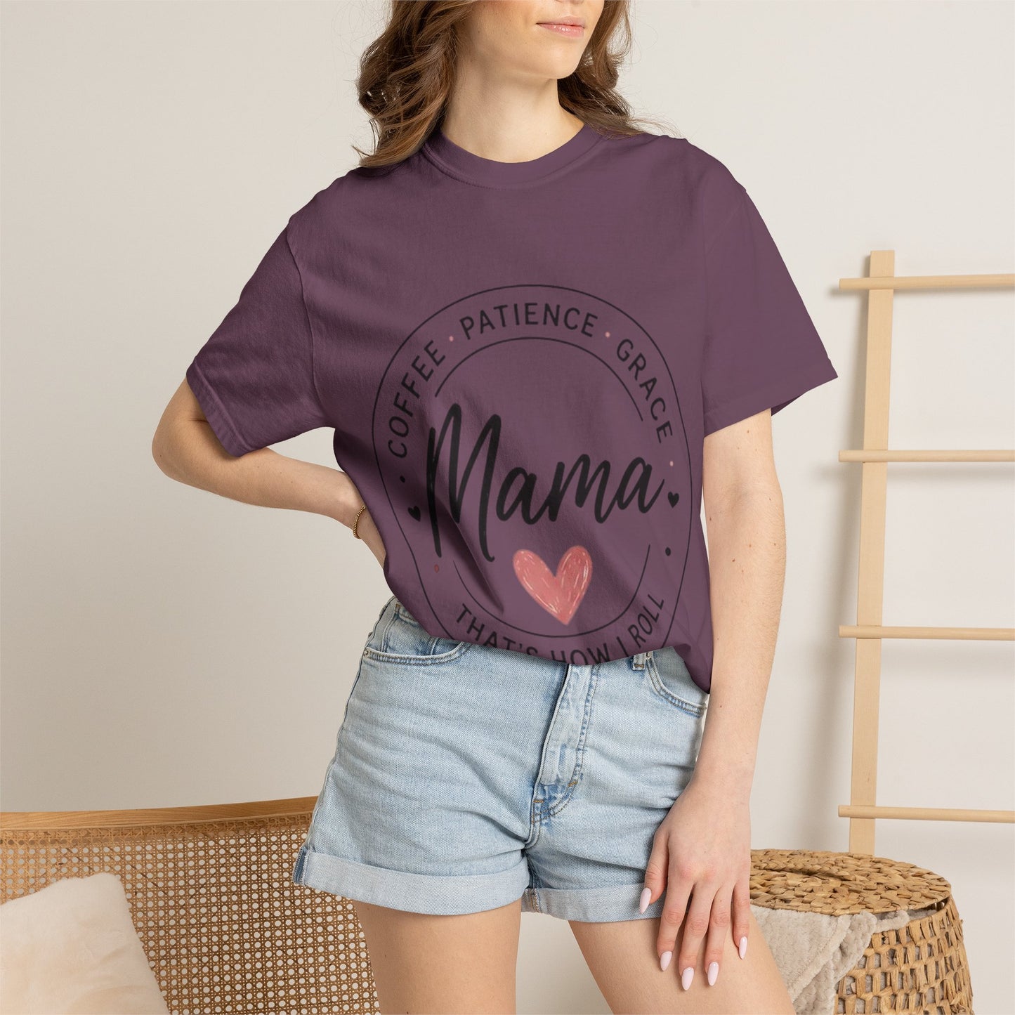 Mama Coffee Patience Grace T-Shirt — "Mama That's How I Roll" Mother's Day Tee