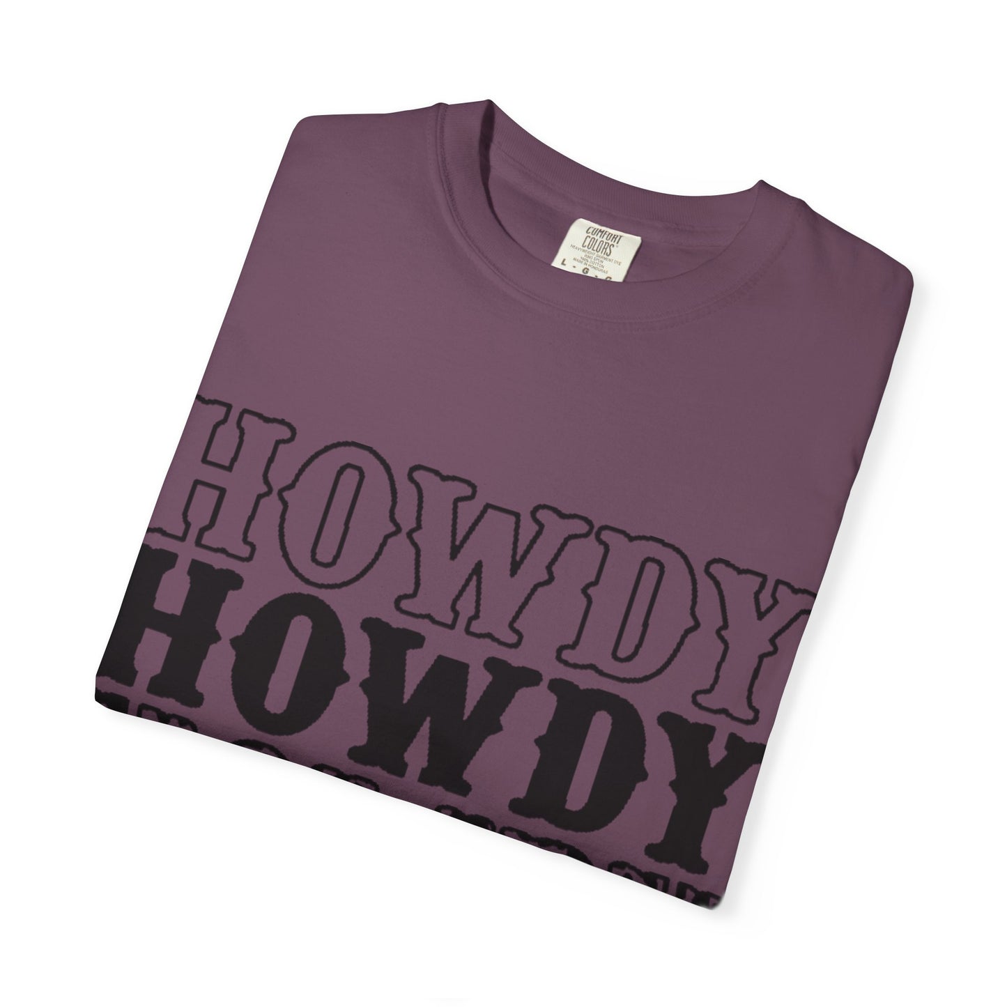 Howdy Repeat Tee — Vintage Western Lettering T-Shirt
