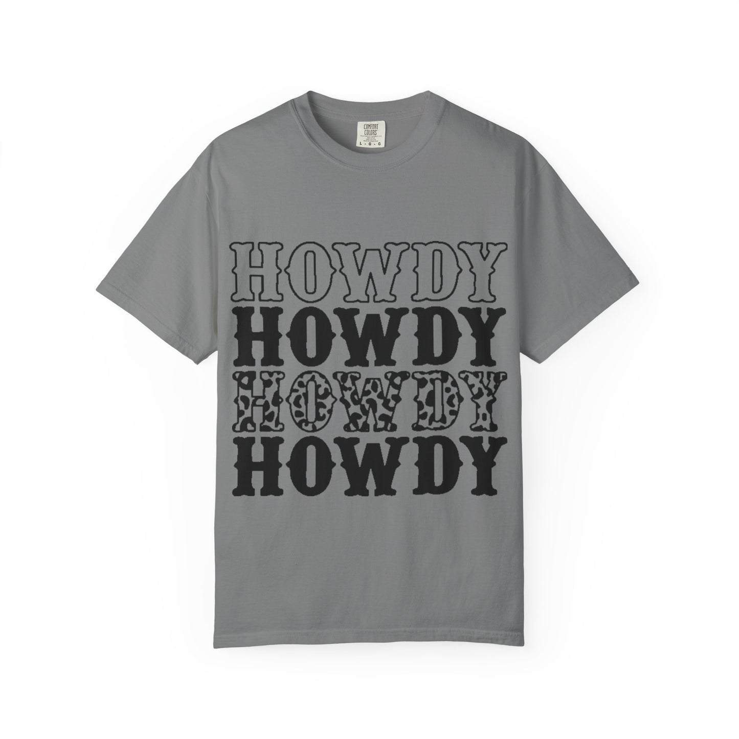 Howdy Repeat Tee — Vintage Western Lettering T-Shirt