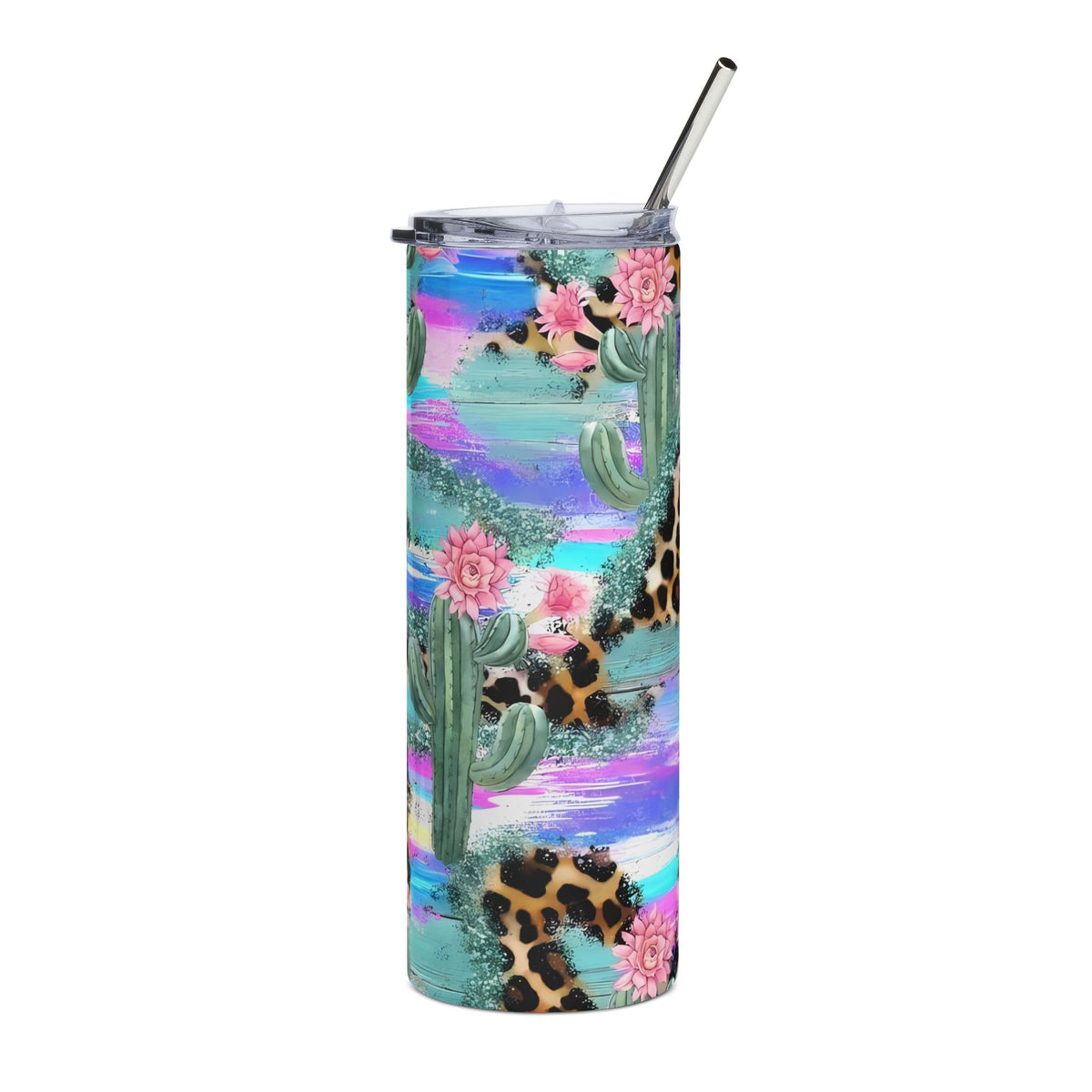 Turquoise Cactus & Leopard Print